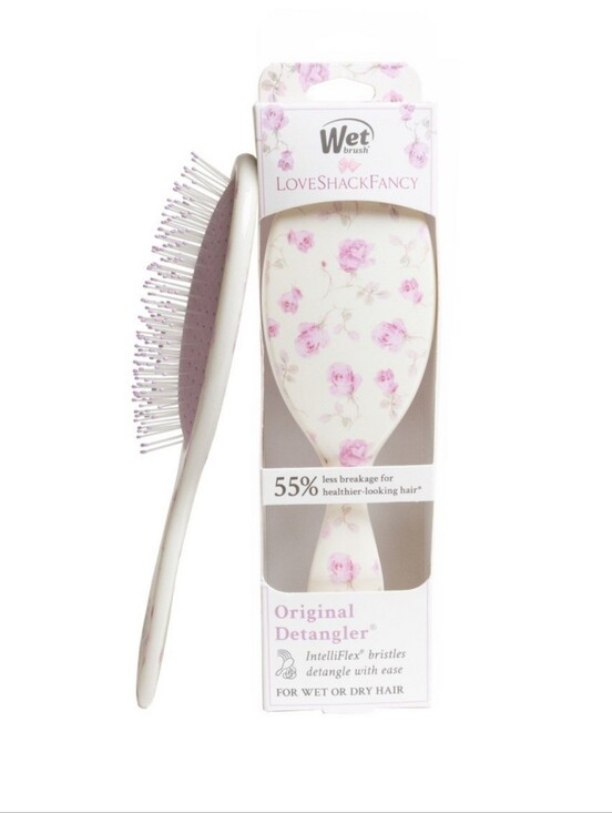 NWT LoveShackFancy x Wet Brush Original Detangler Hair Brush– Ribbon Rosa Flora main image 8